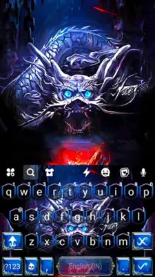 Blue Scary Dragon Theme android App screenshot 0