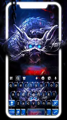 Blue Scary Dragon Theme android App screenshot 4